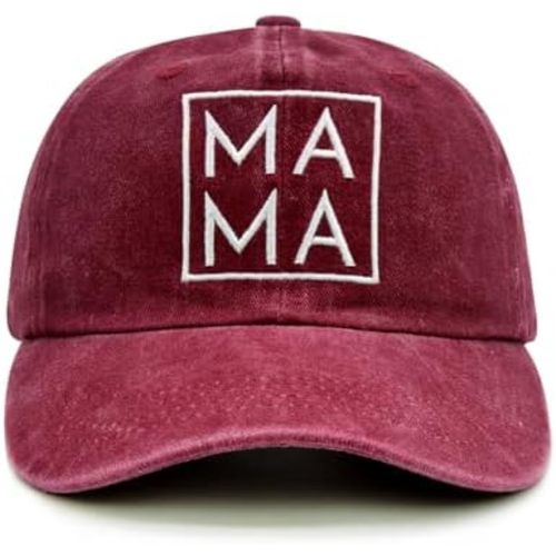 Mama Hats for Women, Adjustable Embroidered Mom Baseball Cap, Mama Gifts for Mother Wife Daughter Sister