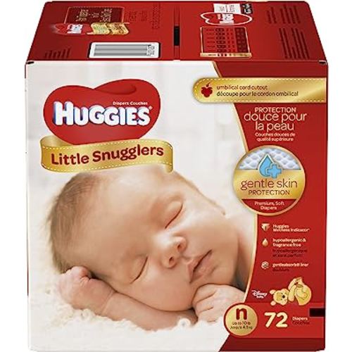Huggies Little Snugglers Baby Diapers Newborn, 72ct