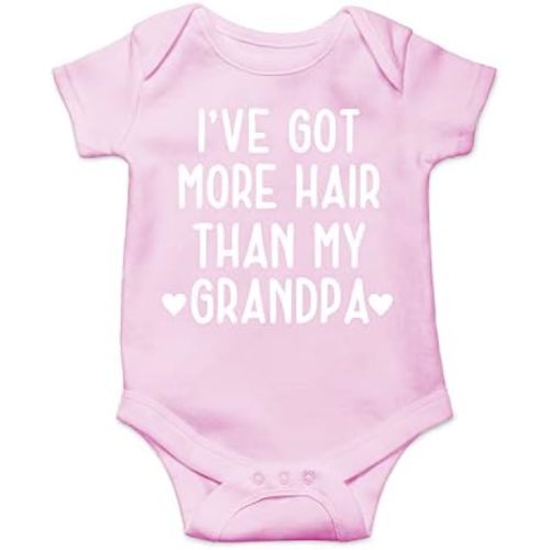 Belle Homie I've Got More Hair Than My Grandpa - Funny Baby Essentials Bodysuit - Cute Baby Girl Clothes
