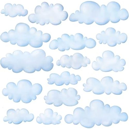 DECOWALL DS9-1702 Clouds Kids Wall Decals Wall Stickers Peel and Stick Removable Wall Stickers for Kids Nursery Bedroom Living Room