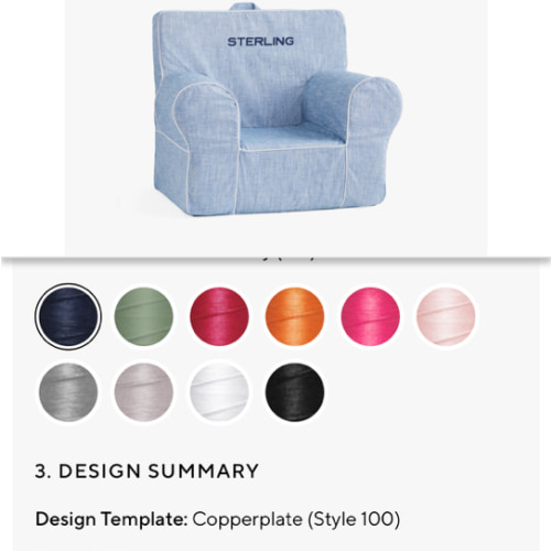 Anywhere Chair®, Chambray with White Piping