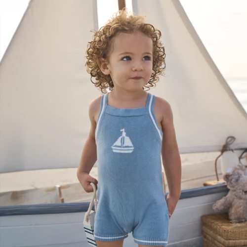 Nautical Knit Overall – Elegant Baby