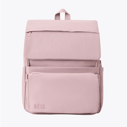 BÉIS 'The Ultimate Diaper Backpack'IN ATLAS PINK COLOR- Best Pink Backpack Diaper Bag