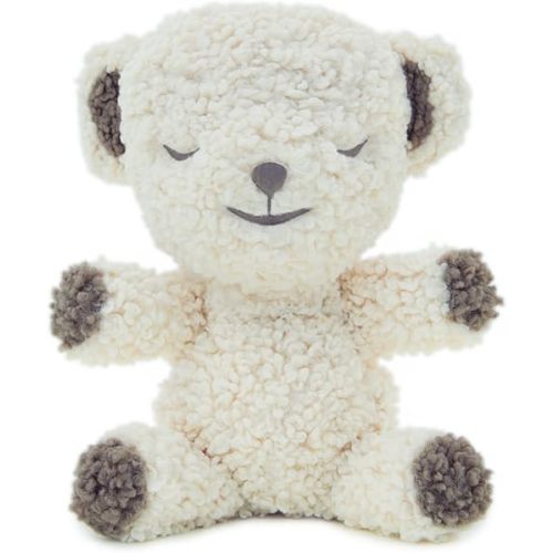 SNOObear White Noise Machine - Cry-Activated Plush Baby Sleep Soother - Cream Woolly