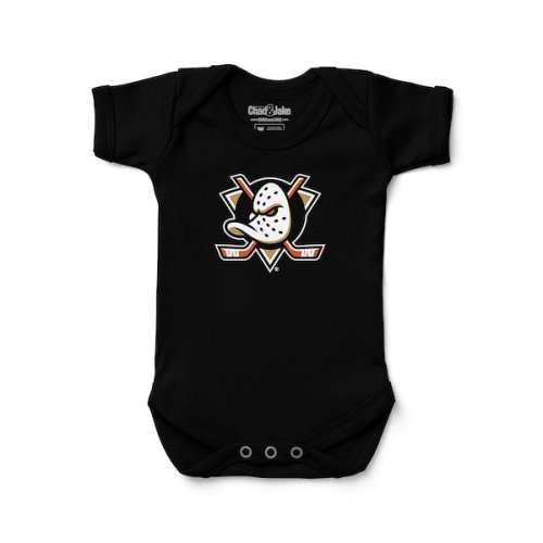 Infant Anaheim Ducks Chad & Jake Black Logo Bodysuit