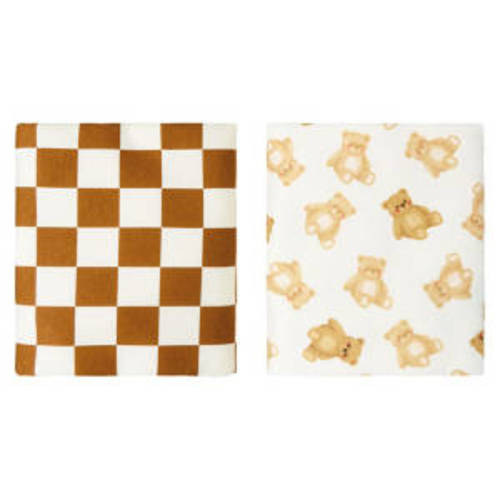 2 Pack Super Soft Bassinet Sheets - Bears