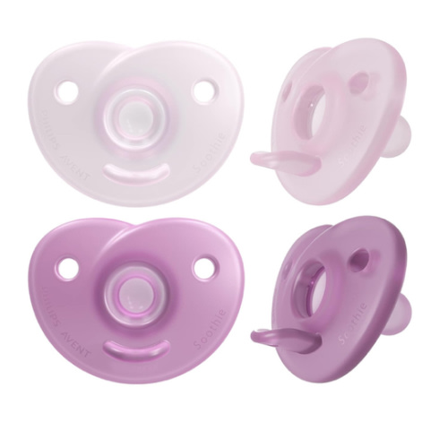 Philips Avent Soothie Heart Pacifier, Pink/Light Pink, 0-3 Months, 4 Pack, SCF099/42
