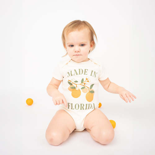 Made in Florida Oranges Cotton Baby Onesie – Emerson and Friends