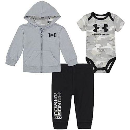 Under Armour baby-boys 3-piece Set, Bodysuit, Graphic T-shirt and Shorts, Crew Neckline