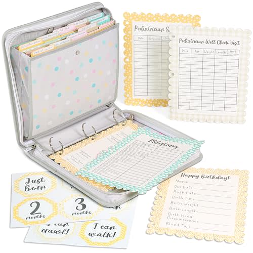 Baby Keepsake and Document Organizer: All-in-One File Storage Binder for Cherished Memories and Essential Records