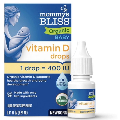 Mommy's Bliss Organic Drops No Artificial Color, Vitamin D, 0.11 Fl Oz