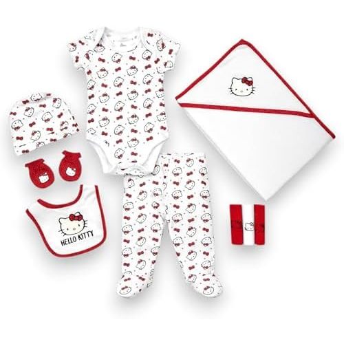 Hello Kitty Baby Girls 10-Piece Layette Set with Blanket – Newborn Baby Clothes Infant Outfit Set