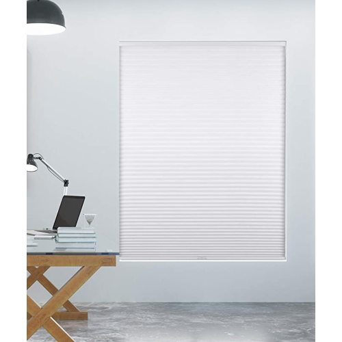 Arlo Blinds Single Cell Room Darkening Cordless Cellular Shades, Color: White, Size: 34.5" W x 60" H