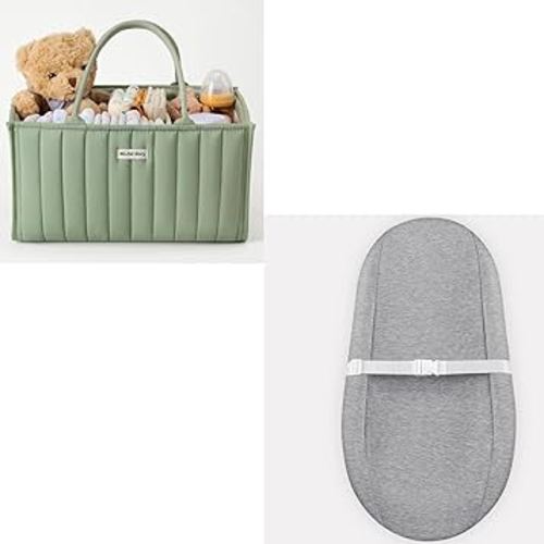 Blissful Diary Diaper Caddy Organizer And Changing Pad Bundle