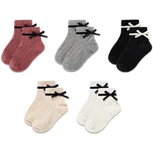 Gwenvenni Girls Socks Big Little Kids Cotton Ankle Sock Low Cut Toddler