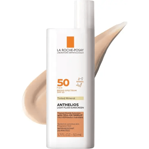 La Roche-Posay Anthelios Tinted Sunscreen SPF 40+, Broad Spectrum SPF + Antioxidants, Titanium Dioxide & Zinc Oxide Sunscreen, 4 Flexible Shades With No White Cast, Oil Free & Oxybenzone Free