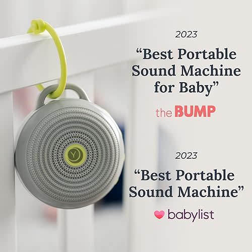 Yogasleep Hushh Portable White Noise Sound Machine for Baby, 3 Soothing Natural Sounds with Volume Control, Compact Size, Noise Canceling for Sleep Aid, Office Privacy, & Meditation, Registry Gift