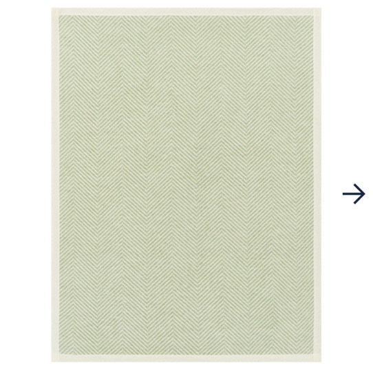 Harborview Herringbone Sprout Green Mini Blanket