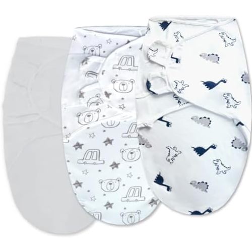 3-Pack Baby Swaddle Sleep Sacks for Newborn - Baby Swaddles 0-3 Months, Easy Adjustable Baby Swaddle Sack, Baby Swaddle Blanket Wrap, Baby Essentials
