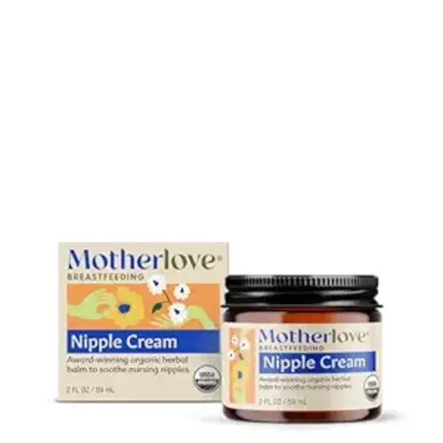 Motherlove Nipple Cream (2 oz) Organic Lanolin-Free Nipple Cream for Breastfeeding—Benefits Nursing & Pumping Moms