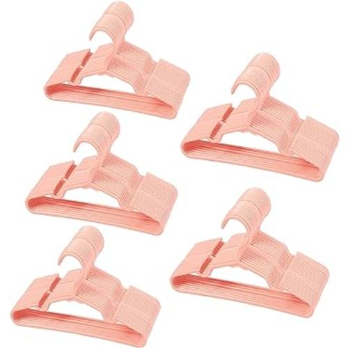 100 pcs Pink Baby Nursery Closet Hangers,Non-Slip Laundry Infant Pant Hanger for Newborn Clothes Gift,Ultra-Thin Child Coat Hanger for Girl Boy Toddler Kid