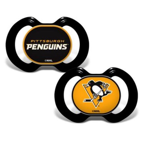 Babyfanatic Officially Licensed Unisex Pacifier 2-pack - Nhl Pittsburgh Penguins.