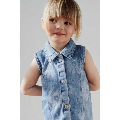 FLORAL DENIM DRESS - Light blue | ZARA United States
