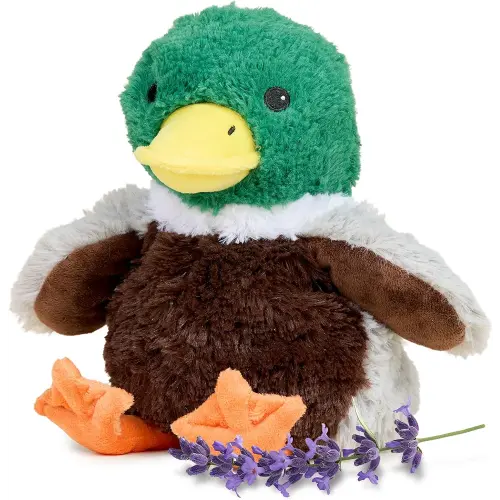 warmies Microwavable & Weighted Stuffed Animals, Mallard - Heated Stuffed Animal Plushie for Warmth & Comfort - Cute Soft Plush Toys for Adults & Children (Boys, Girls, Babies & Toddlers)
