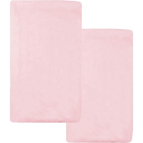 American Baby Company 2 Pack 100% Natural Cotton Fitted Cradle/Bassinet Sheets 36" x 18" - Soft, Breathable & Hypoallergenic Bed Sheets, Pink, Neutral for Boys & Girls