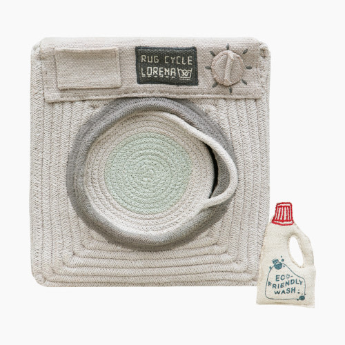 Lorena Canals Play Basket Washing Machine - Blue Sage, 1' X 1' 1" X 1'