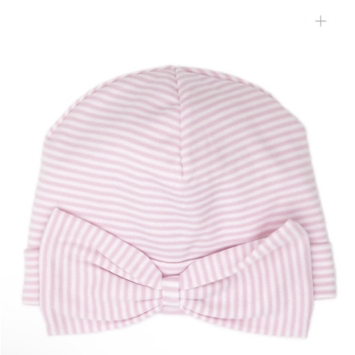 Simple Stripes Pink Bow Hat