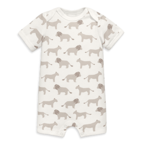 Organic Animal Friends Babysuit Shortie, 3-6M