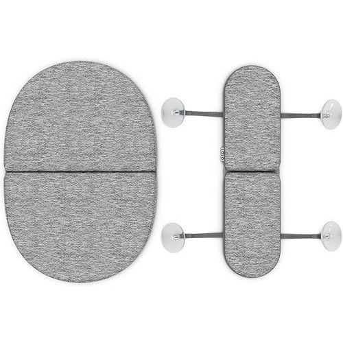 Lalo Knee & Elbow Saver - Foldable Padded Cushions for Bathtime, Quick-Dry, Suction Cups for Stability, Bath Kneeler and Elbow Rest Pad Set 17 x 11.5 in Knee Pad & 16 x 4.5 in Elbow Pad - Heather Grey
