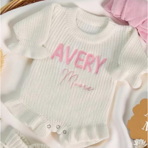 Embroidered Baby Romper