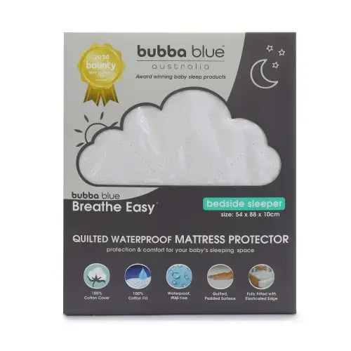 Bubba Blue | Breathe Easy® Co Sleeper/Bedside Sleeper Waterproof Quilted Mattress Protector