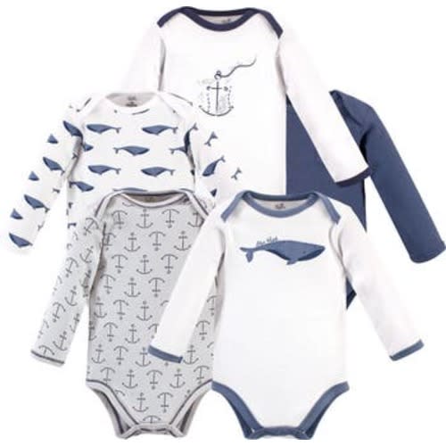Organic Cotton Long-Sleeve Bodysuits, 3-6M