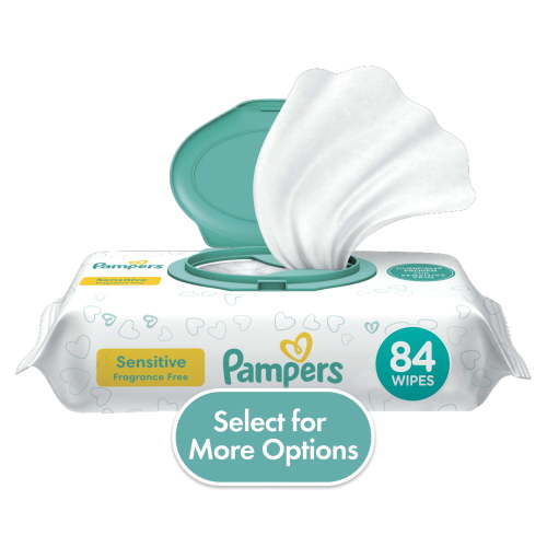 Pampers Sensitive Baby Wipes Unscented, 1 Pack, 84 Total Count (Select for More Options)