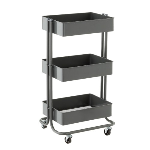 3-Tier Rolling Cart | The Container Store