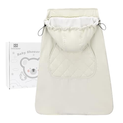 Bebamour Baby Carrier Winter Cover Universal Hoodie All Season Carrier Cover (Khaki)