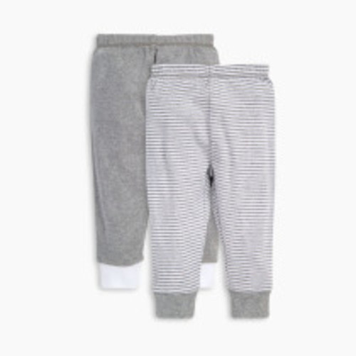 Burt's Bees Baby Organic Footless Pants (2 Pack) - Heather Grey, 0-3 M