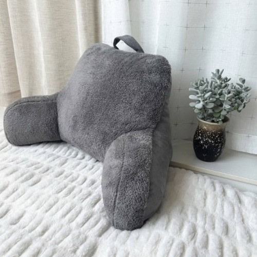 Faux Shearling Bed Rest Pillow - Room Essentials™, Color: Gray