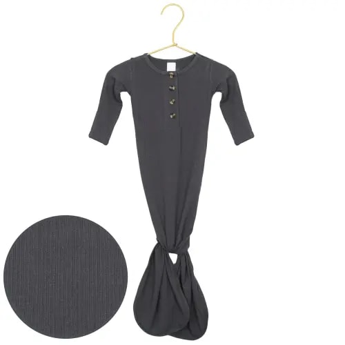 Hudson Ribbed Knotted Gown - Lou Lou & Company