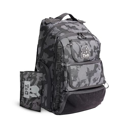 Toddlers and Gunners Dad Diaper Bag, With Diaper Changing Mat, USB Port & Laptop Compartment. Diaper Bag Backpack with Straps for Stroller. Large Diaper Bag for men and women (Black Camo).