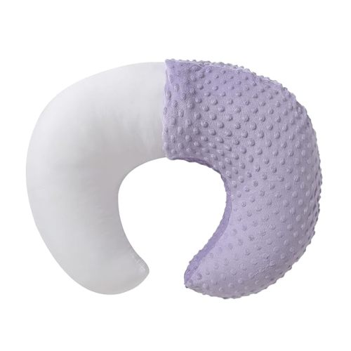 Nursing Pillow and Positioner with Cover for Breastfeeding and Bottle Feeding, Propping Baby, Tummy Time, Baby Sitting Support, Awake-Time Support (Orchid, 22" x 17.7" x 5.9")