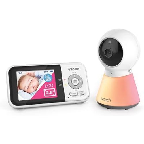 VTech BM3350N 2.8" Full Colour Video Baby Monitor with Night Light, 2-Way Talk, Soothing Sounds, Room Temperature Monitor, up to 19 Hours Battery Life