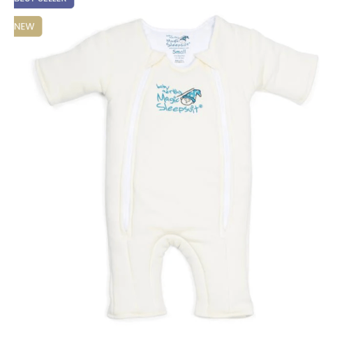 Cream Baby Merlin’s Magic Sleepsuit | Soft 100% Cotton Infant Sleepsuit