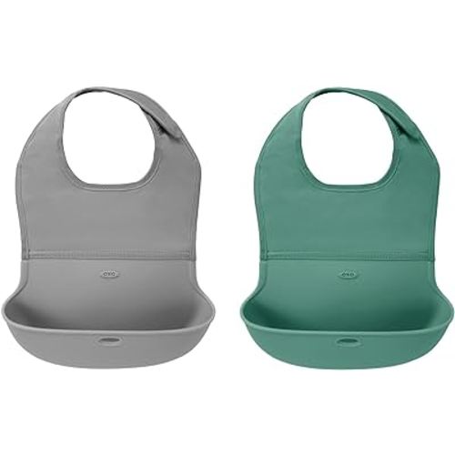 OXO Roll-Up Bib (2 Pack) Limited Edition Sage/Gray