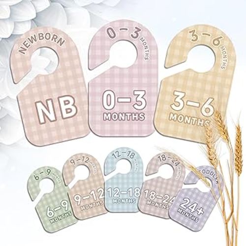 Baby Clothes Dividers for Closet,Beautiful Double-Sided Clothes Organizer for Boy & Girl Nursery,from Newborn to 24 Months. (Multi-Colored)
