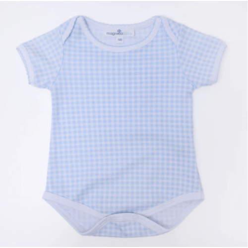 Mini Checks Lap Bodysuit - Blue