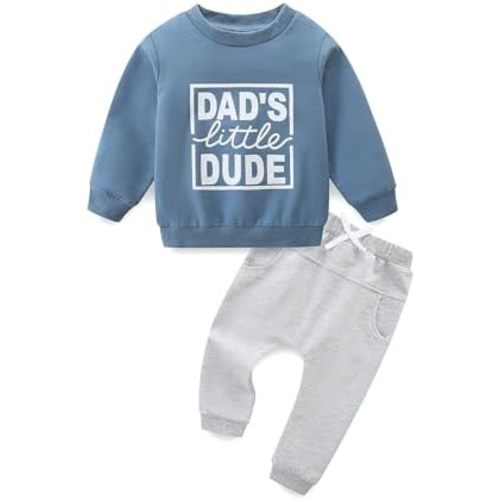 Baby Boy Clothes Fall Winter Long Sleeve Sweatshirt with Pants Set Toddler Cute Letter Print Outfits